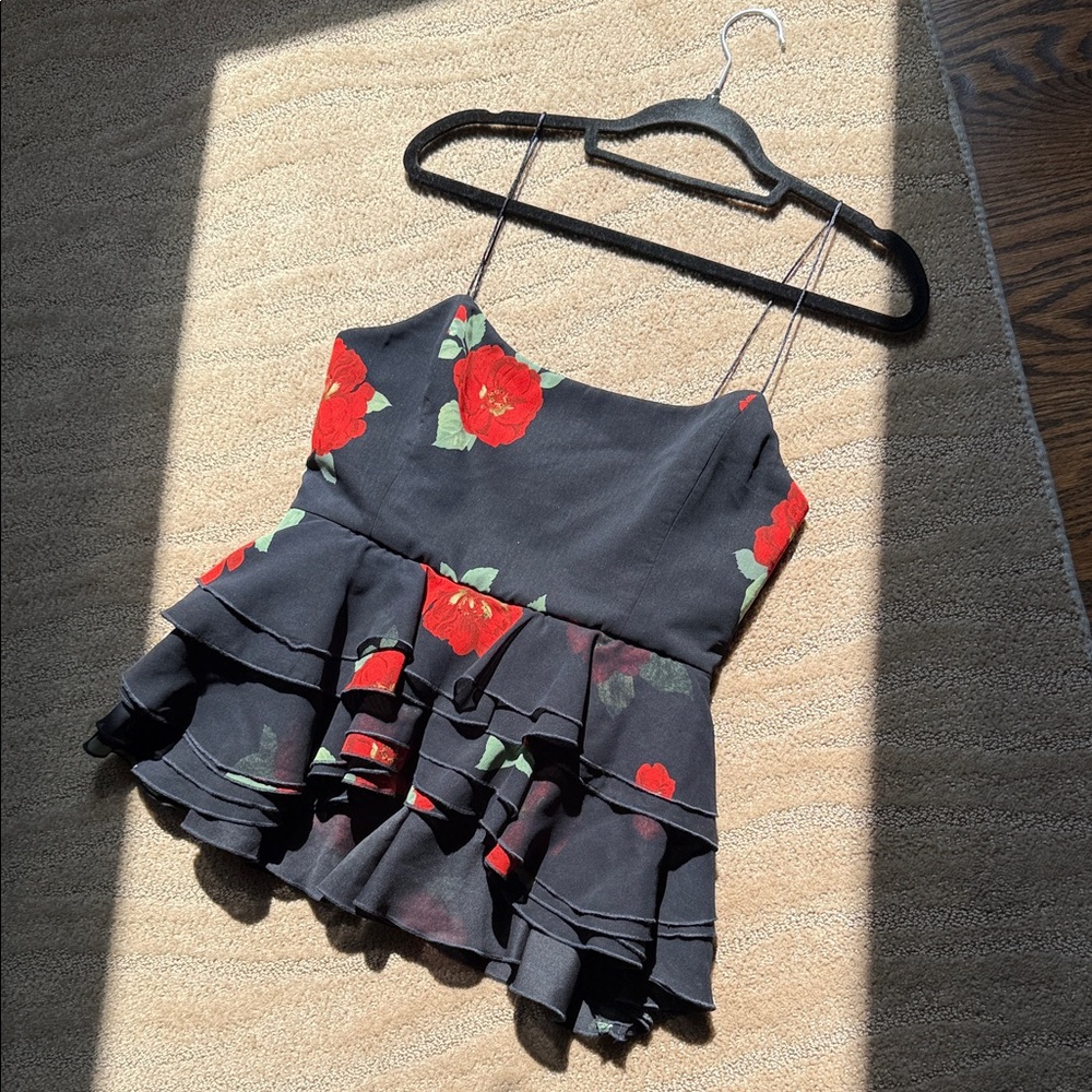 Zara Floral Print Ruffled Top - Picture 15 of 15